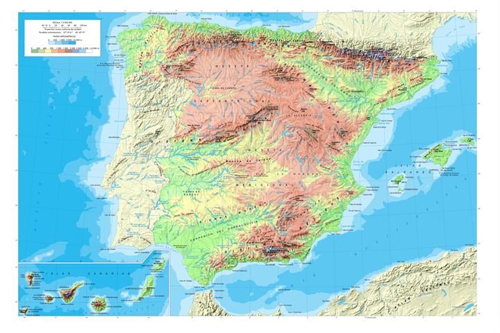 Spain Geography Physical Map Geographical Attributes Of Spain 645   Spain Geography Physical Map Geographical Attributes Of Spain 854 